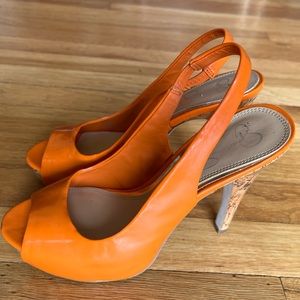 Jessica Simpson SEXY Orange Pumps
